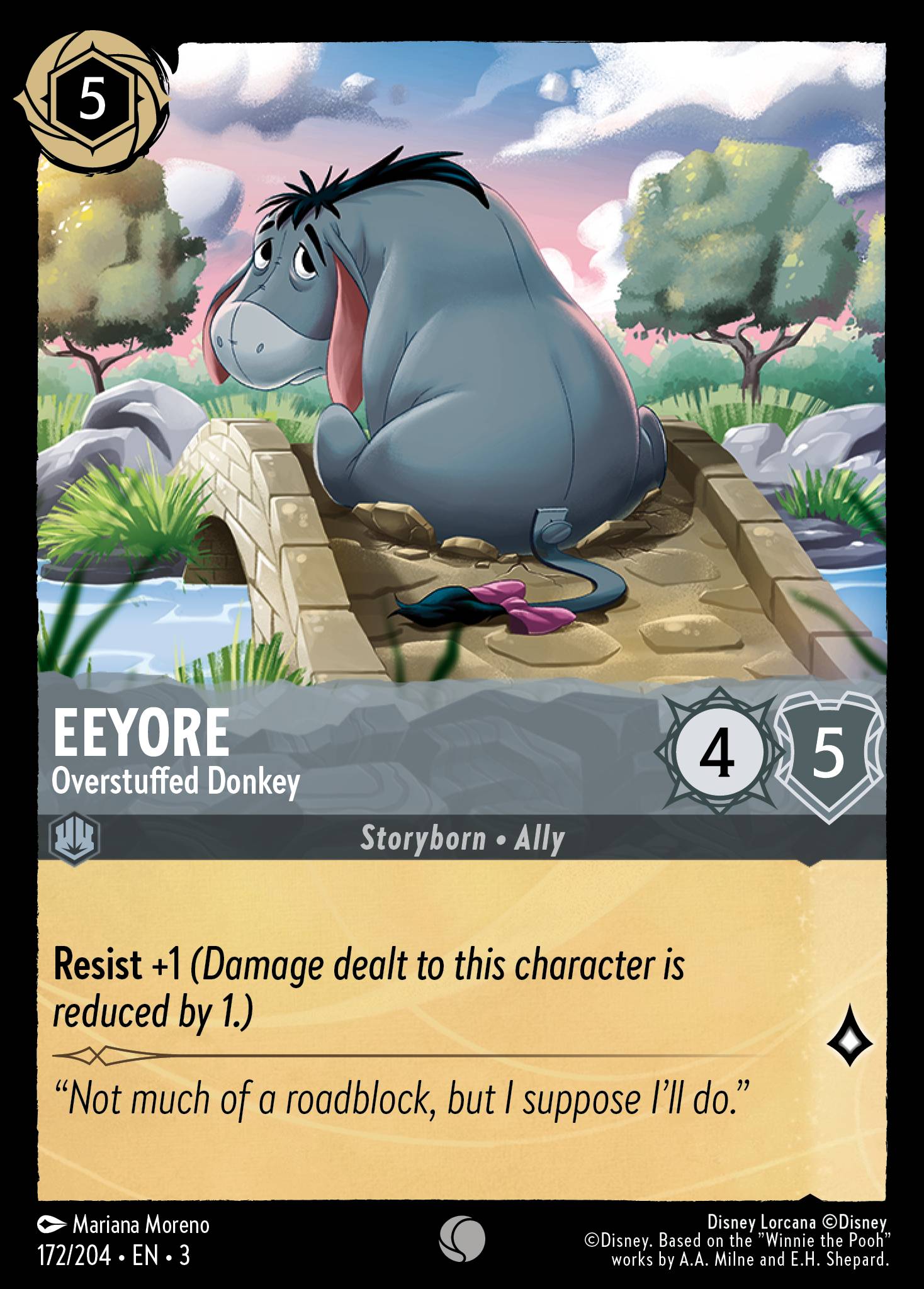 Eeyore — Overstuffed Donkey Disney Lorcana card