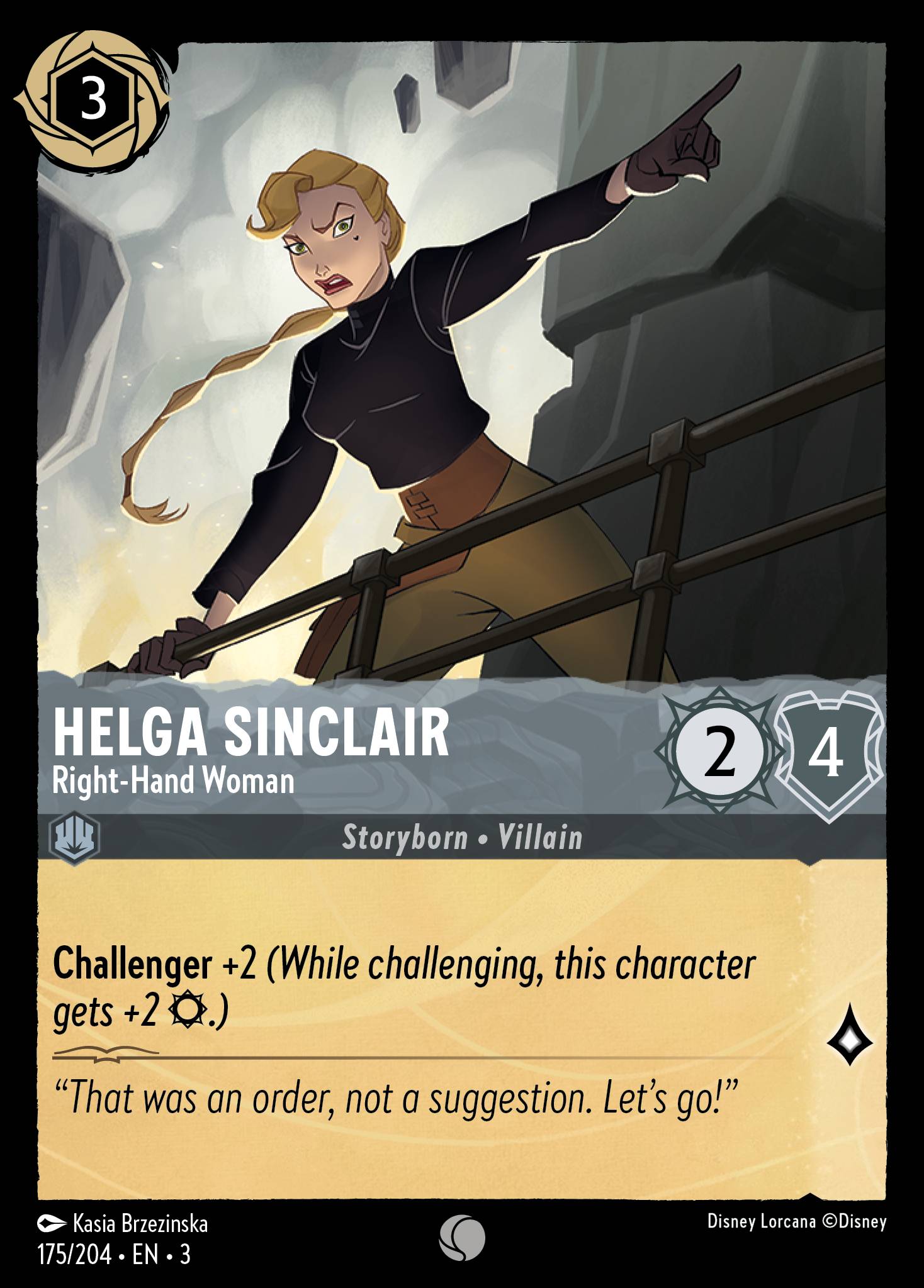 Helga Sinclair — Right-Hand Woman Disney Lorcana card