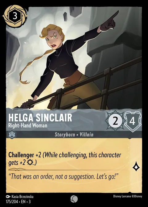 Helga Sinclair — Right-Hand Woman Disney Lorcana card