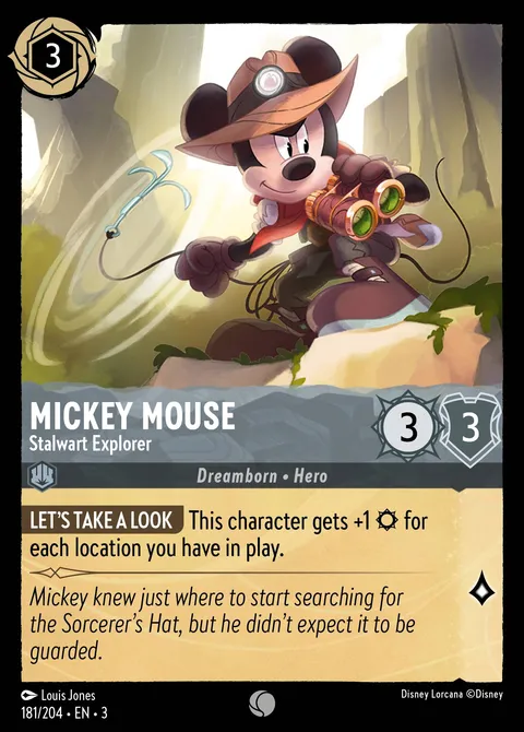 Mickey Mouse — Stalwart Explorer Disney Lorcana card