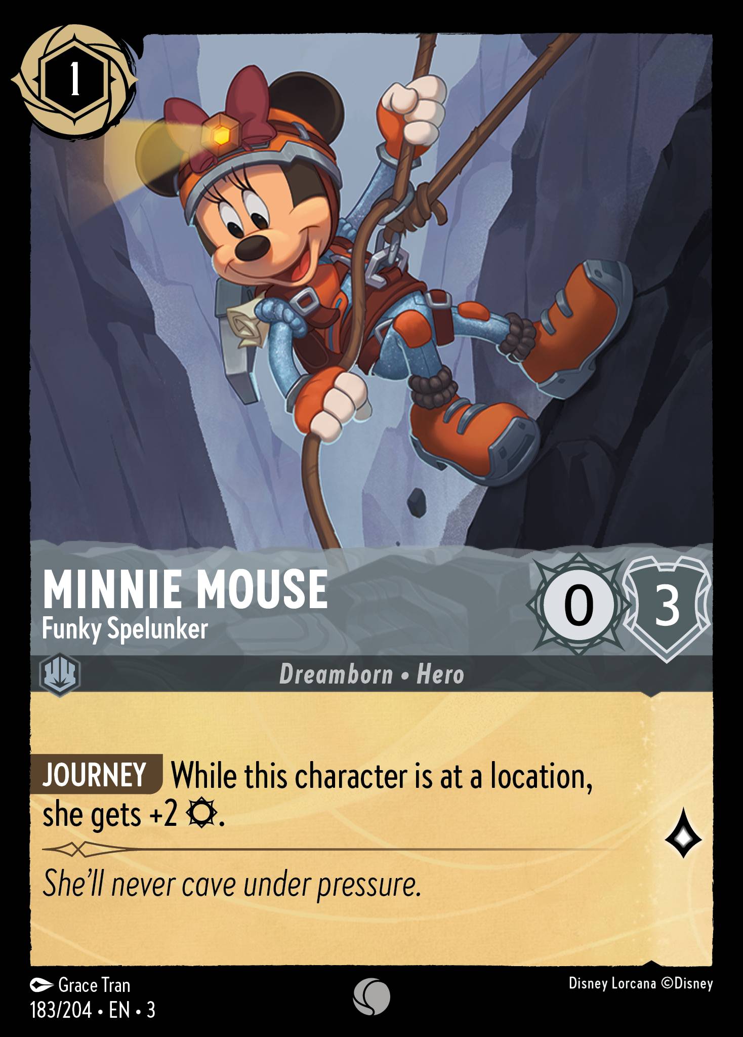 Minnie Mouse — Funky Spelunker Disney Lorcana card