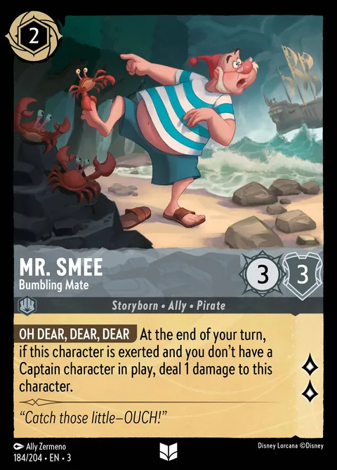 Mr. Smee — Bumbling Mate Disney Lorcana card