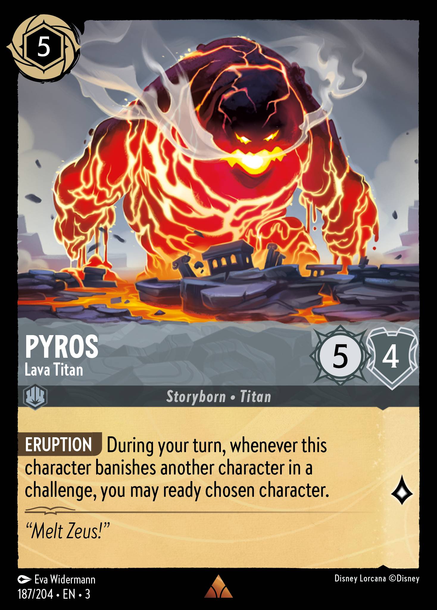 Pyros — Lava Titan Disney Lorcana card