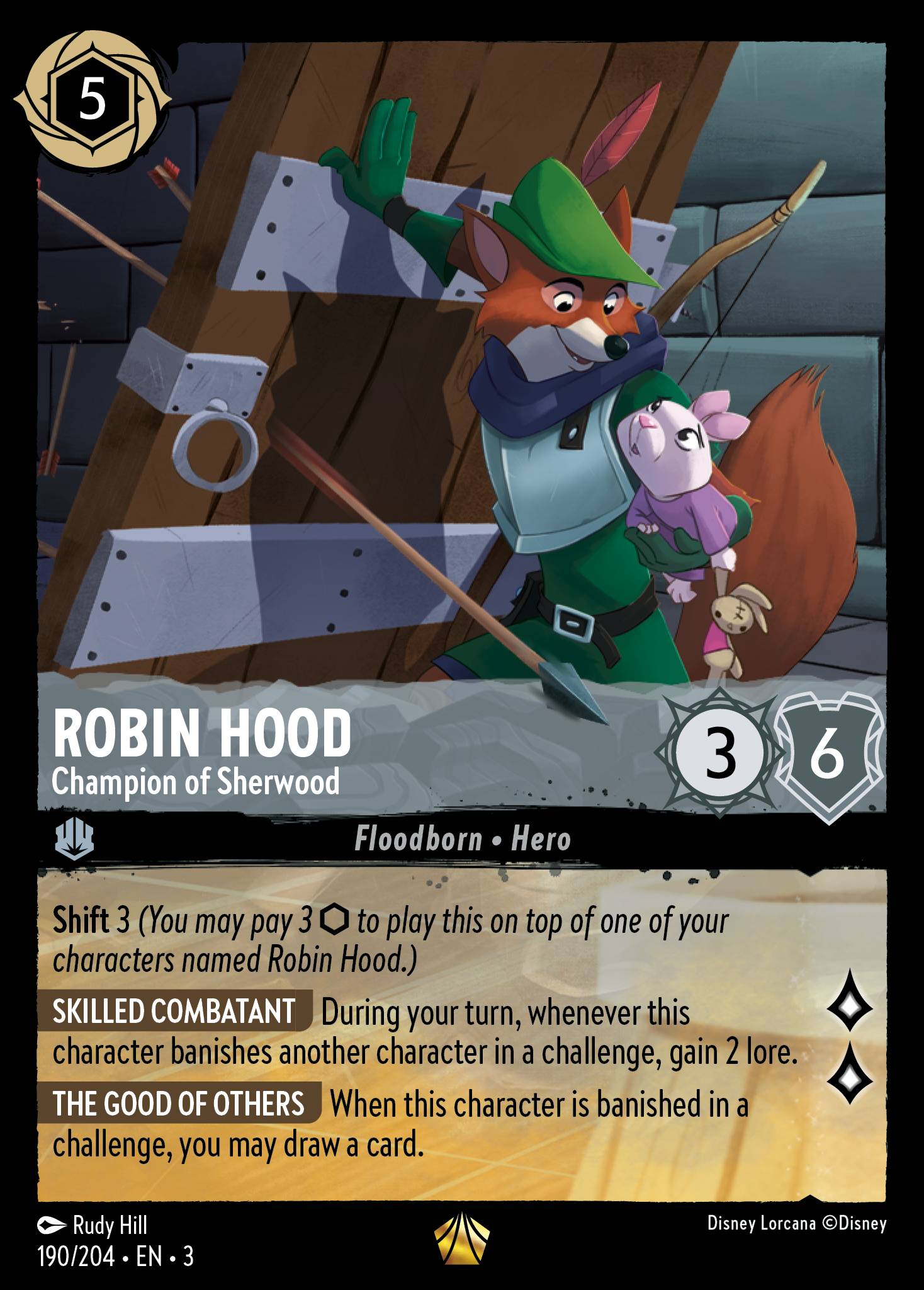 Robin Hood — Champion of Sherwood Disney Lorcana card