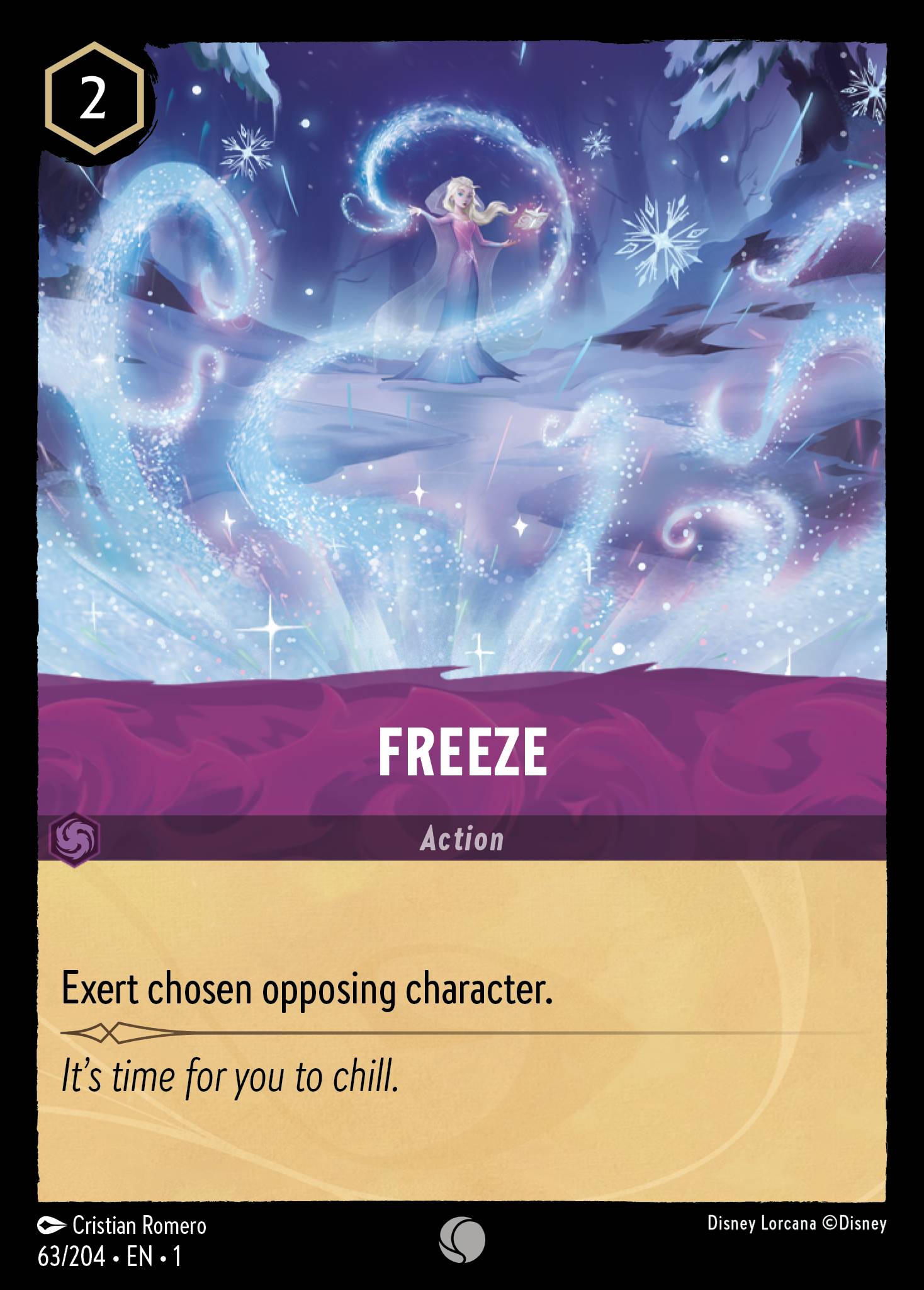 Freeze Disney Lorcana card