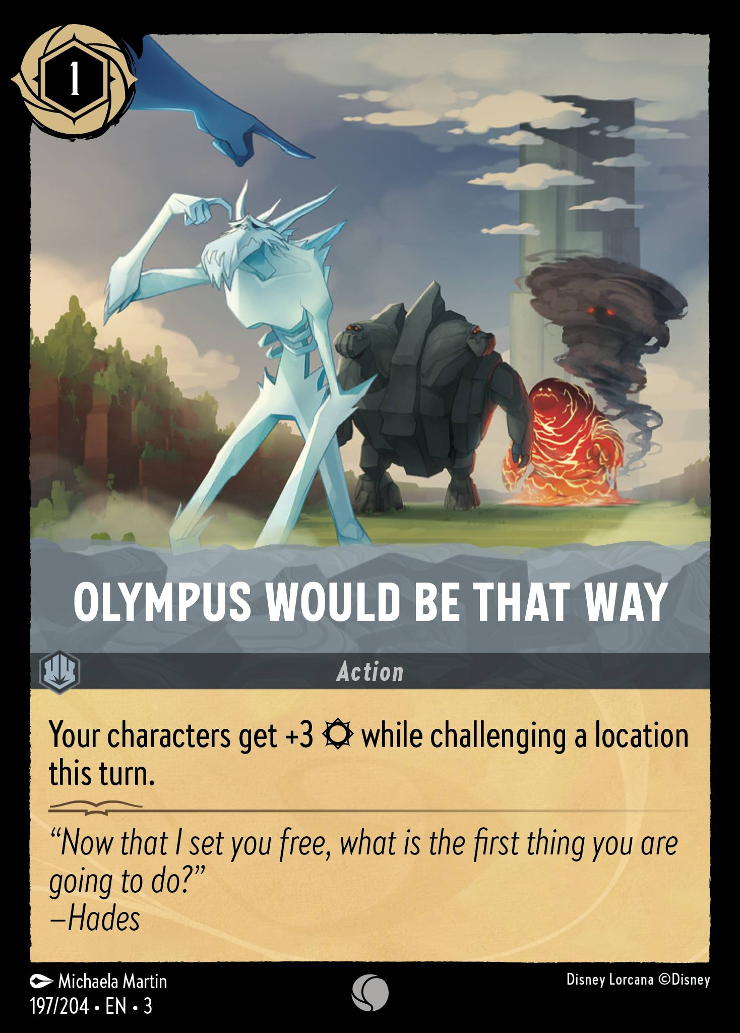 Olympus Would Be That Way Disney Lorcana card