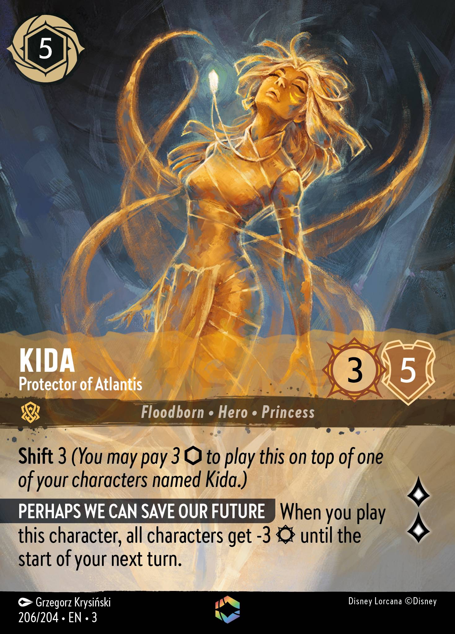 Kida — Protector of Atlantis Disney Lorcana card