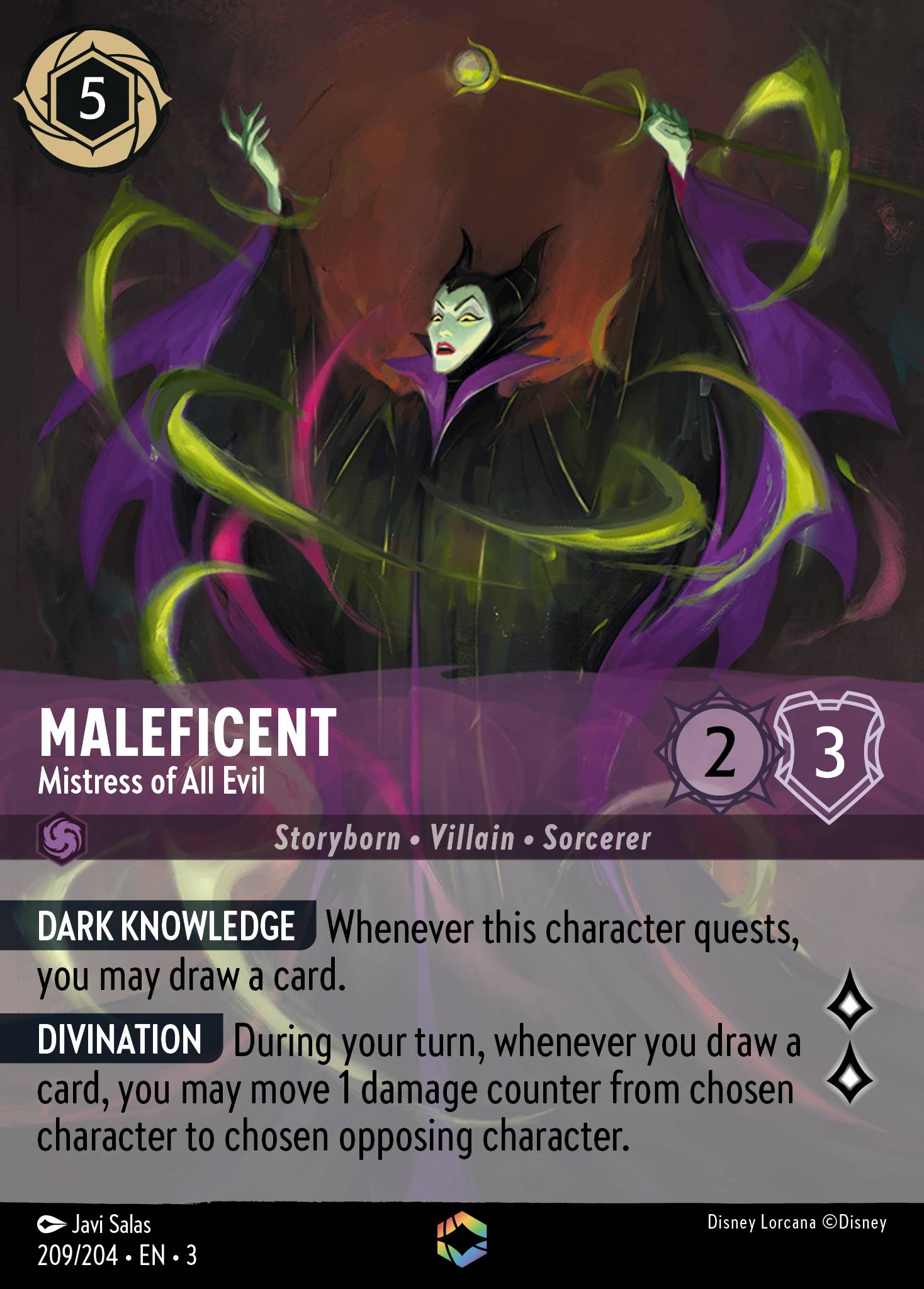 Maleficent — Mistress of All Evil Disney Lorcana card