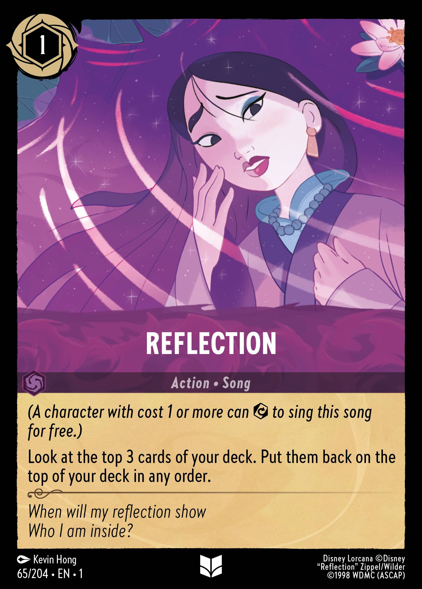 Reflection Disney Lorcana card