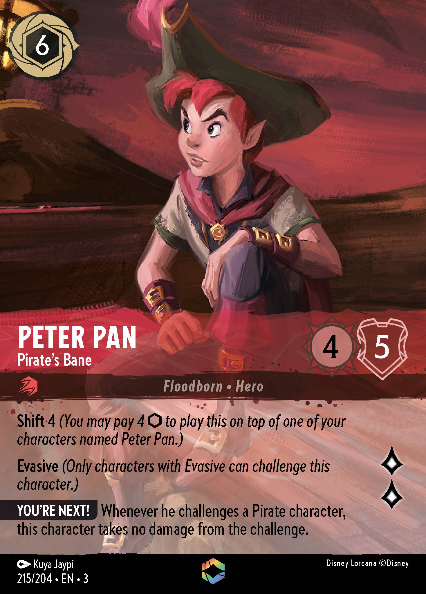 Peter Pan — Pirate's Bane Disney Lorcana card