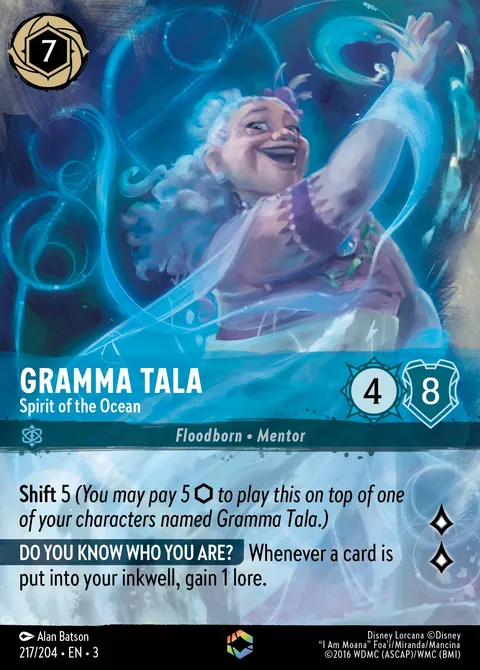 Gramma Tala — Spirit of the Ocean Disney Lorcana card