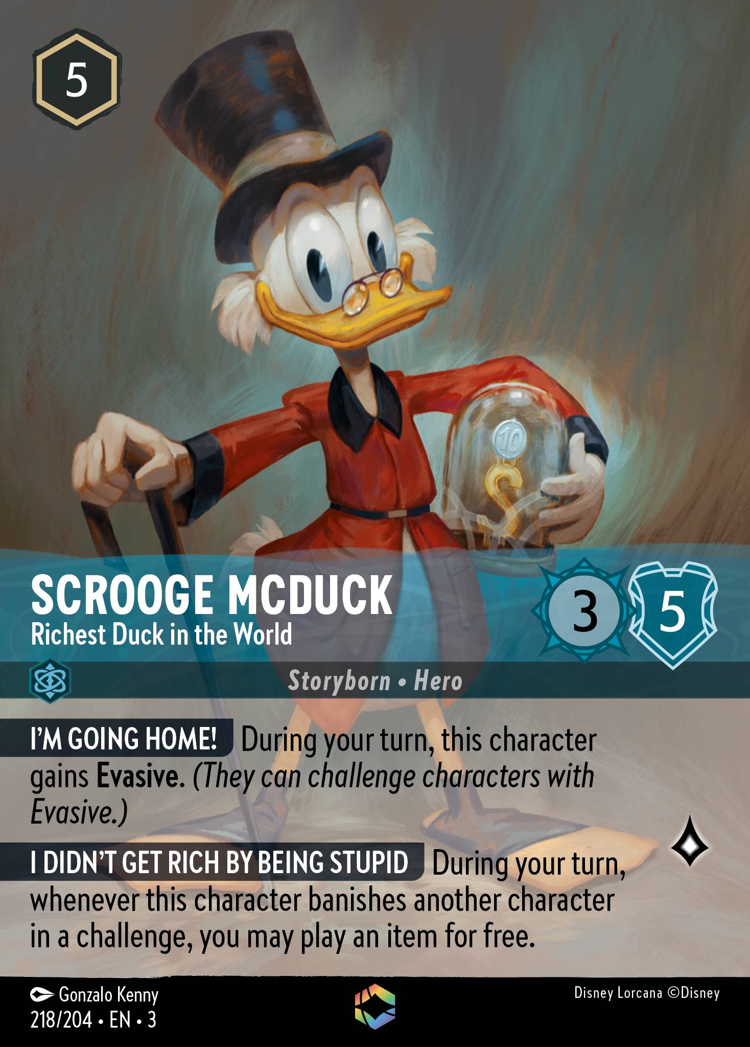 Scrooge McDuck — Richest Duck in the World Disney Lorcana card