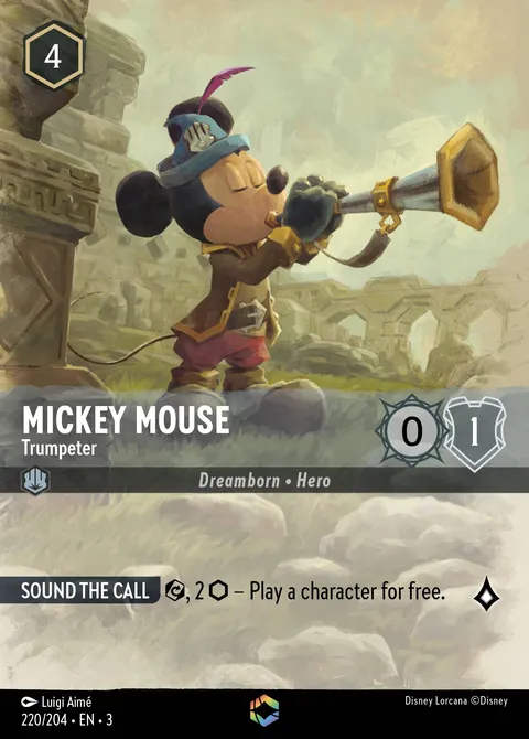 Mickey Mouse — Trumpeter Disney Lorcana card