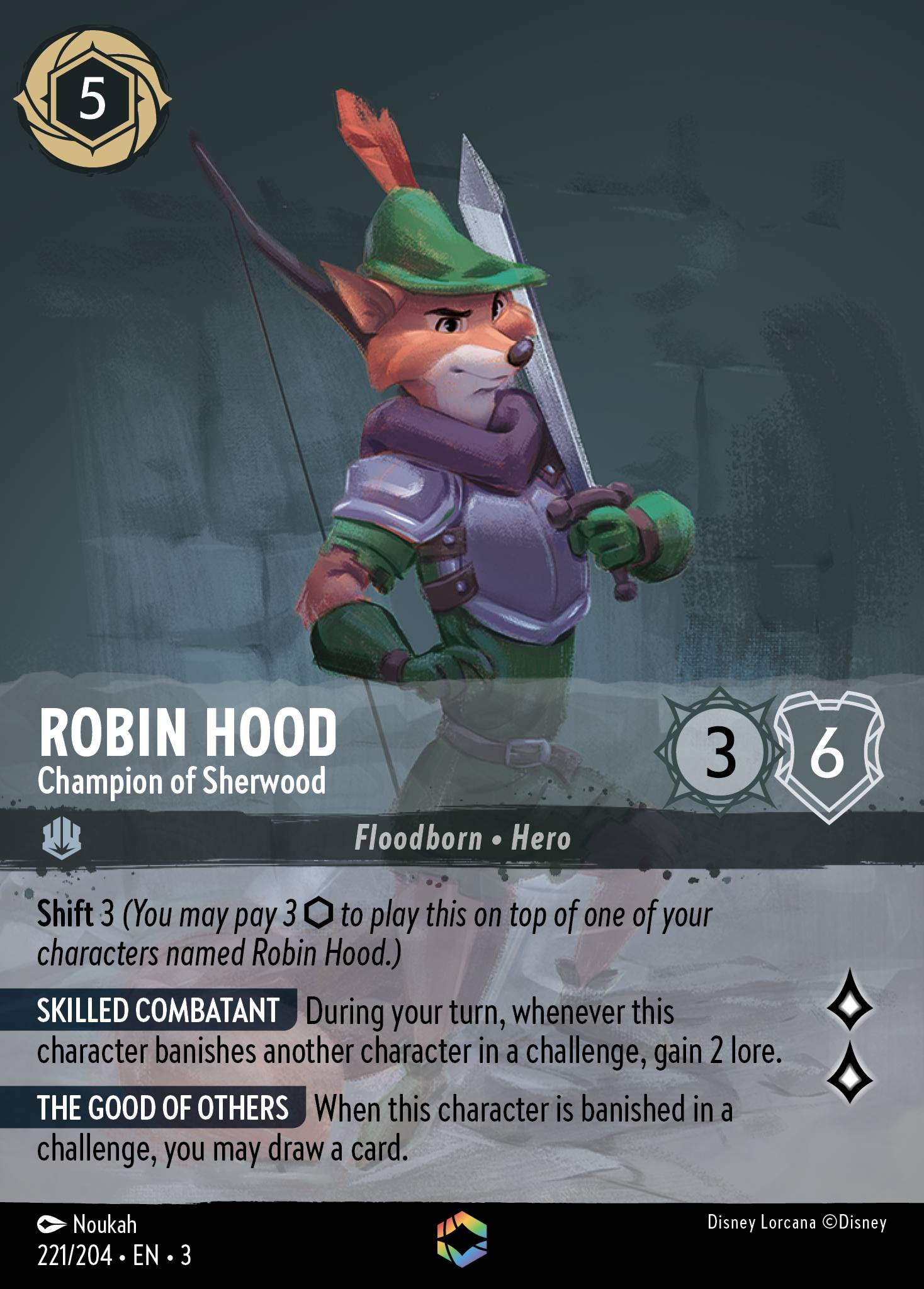 Robin Hood — Champion of Sherwood Disney Lorcana card