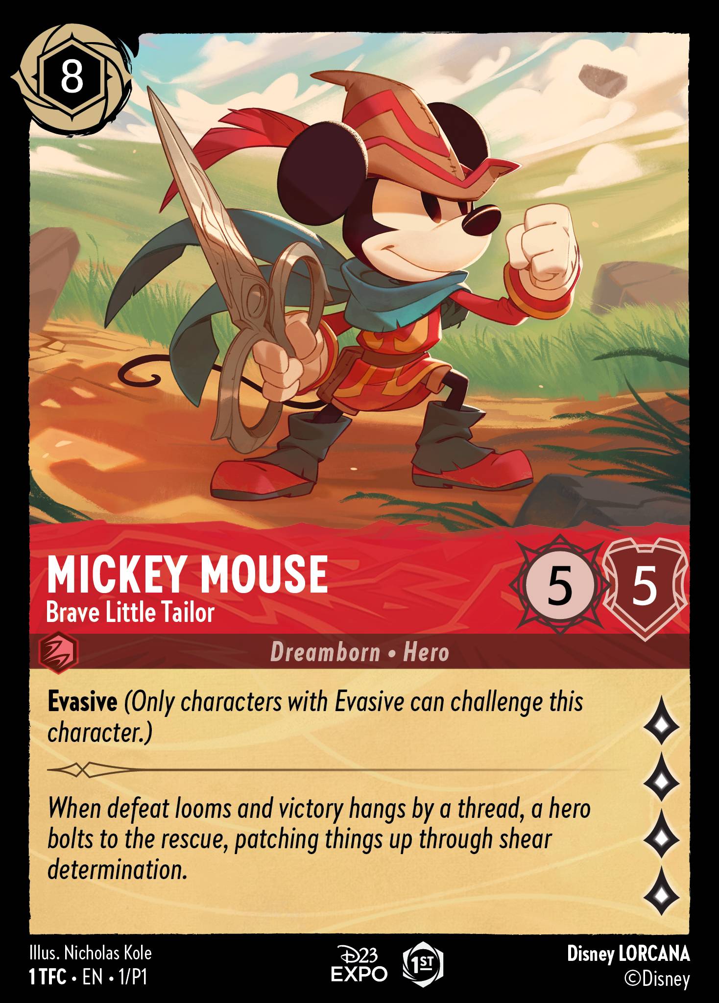 Mickey Mouse — Brave Little Tailor Disney Lorcana card