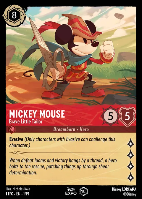 Mickey Mouse — Brave Little Tailor Disney Lorcana card