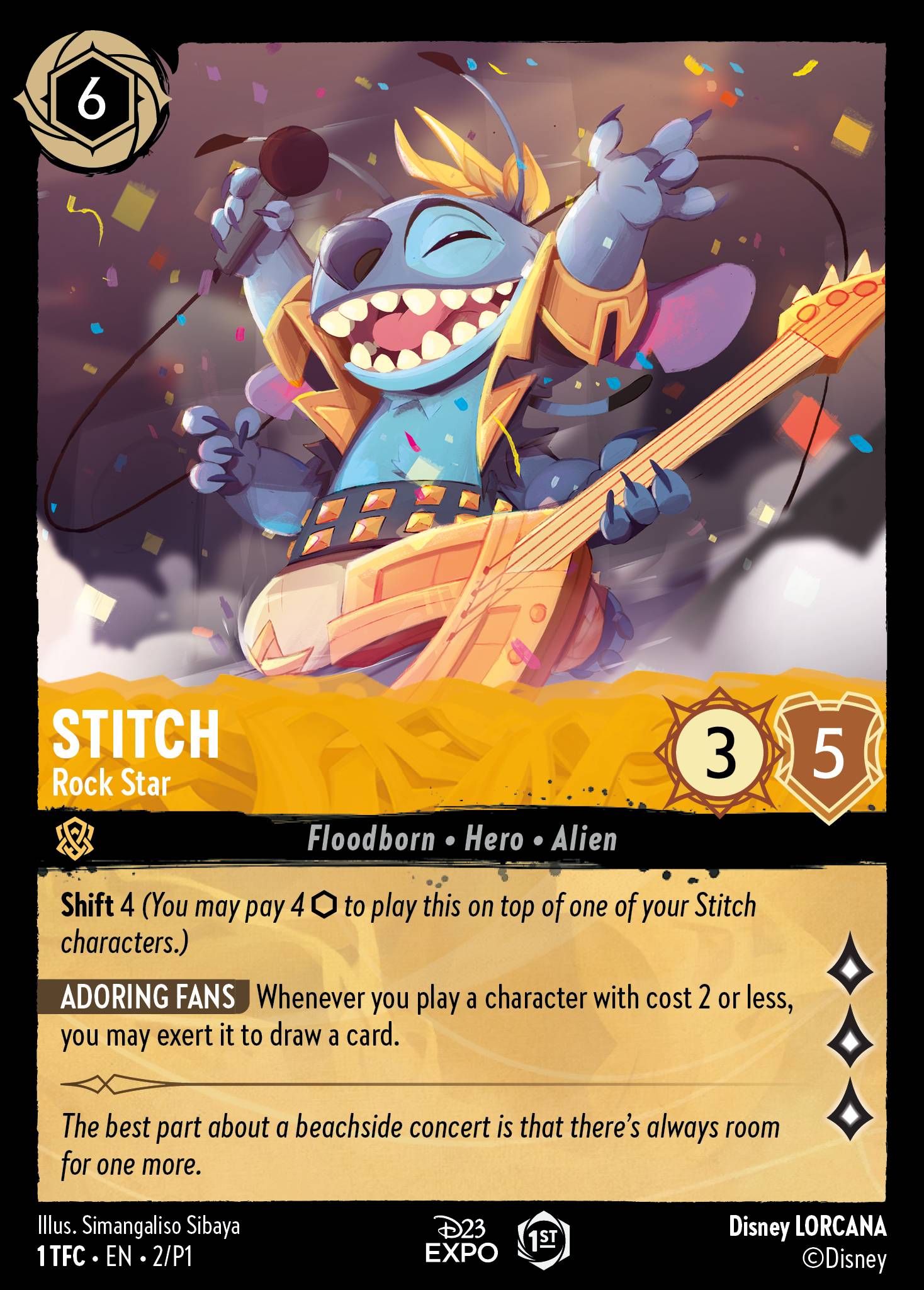 Stitch — Rock Star Disney Lorcana card