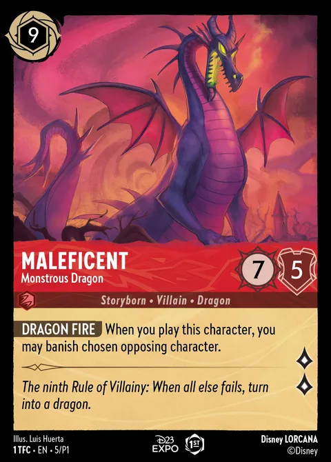 Maleficent — Monstrous Dragon Disney Lorcana card
