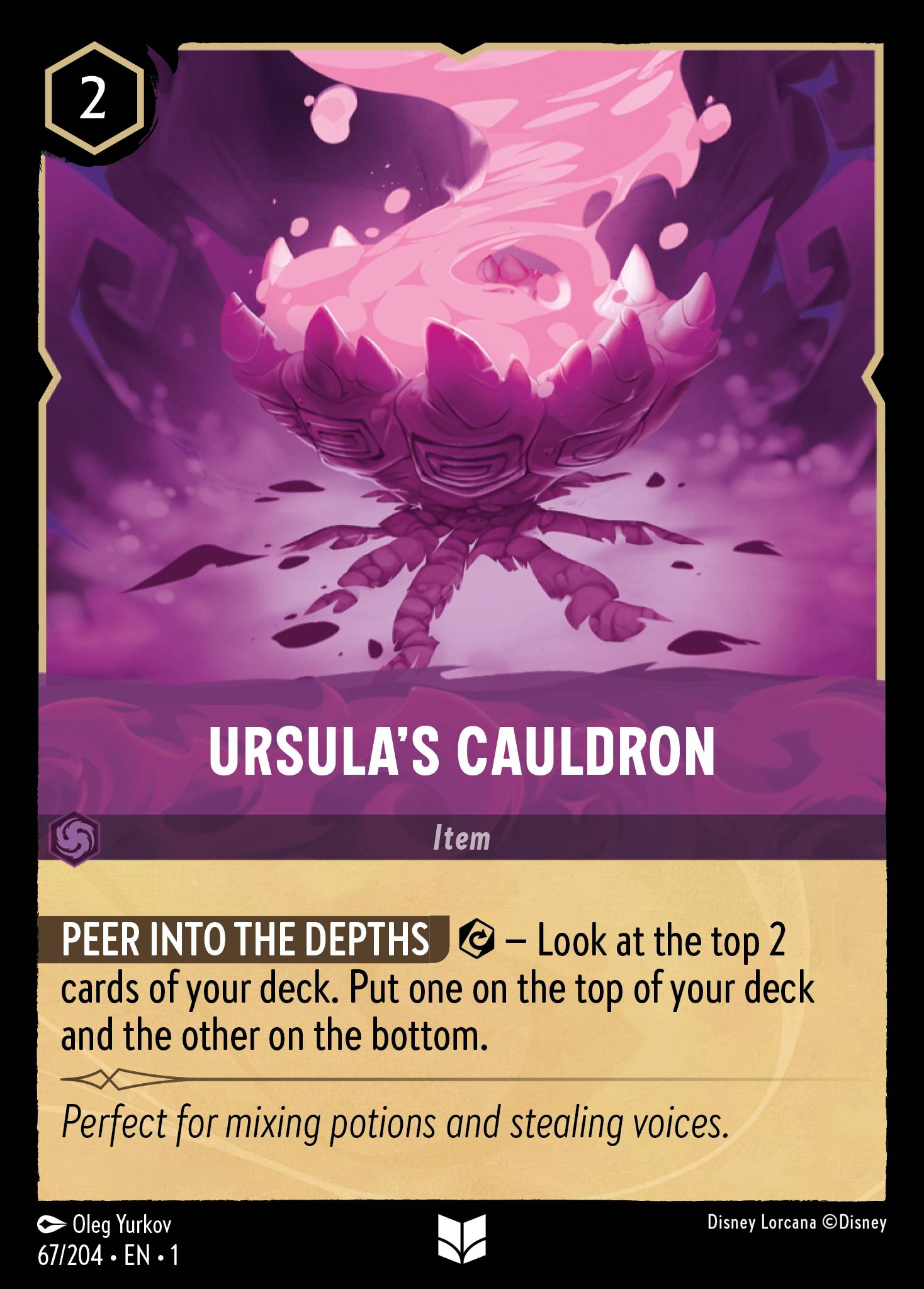 Ursula’s Cauldron Disney Lorcana card