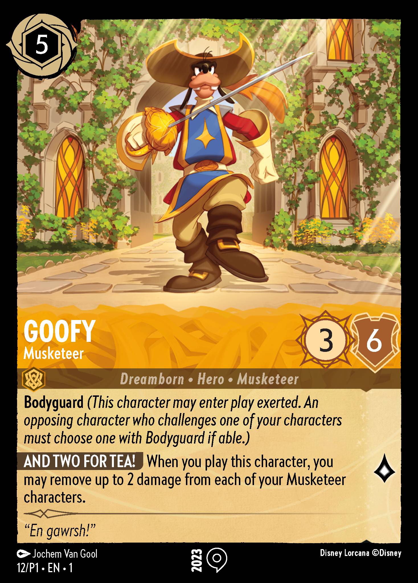 Goofy — Musketeer Disney Lorcana card