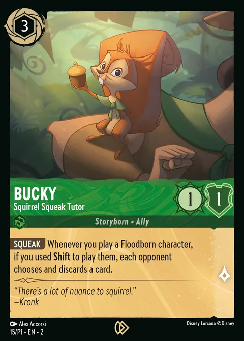 Bucky — Squirrel Squeak Tutor Disney Lorcana card