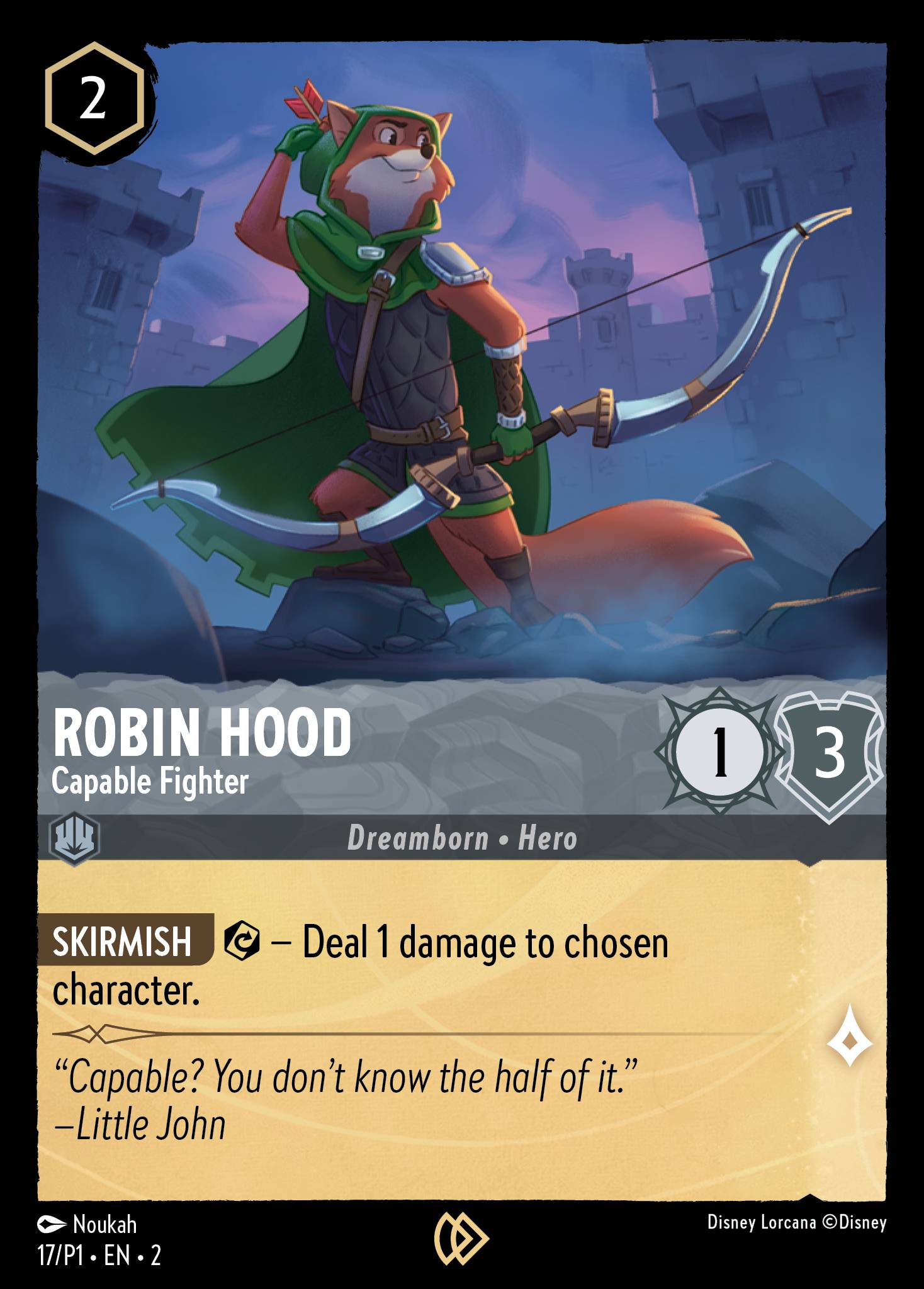 Robin Hood — Capable Fighter Disney Lorcana card