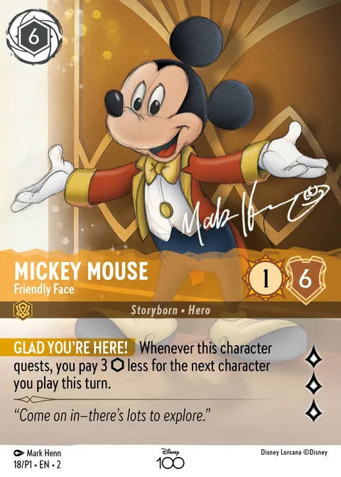 Mickey Mouse — Friendly Face Disney Lorcana card