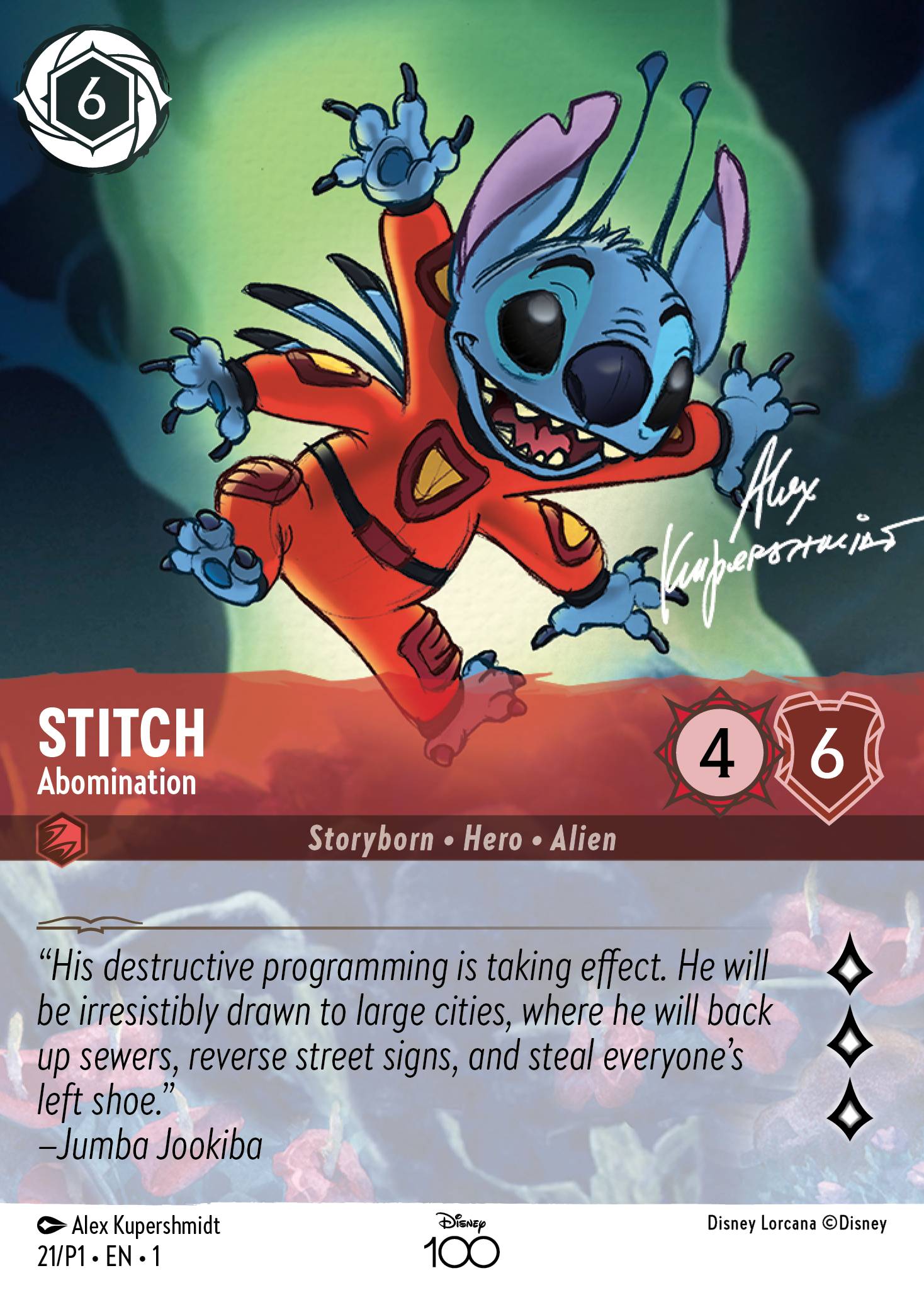 Stitch — Abomination Disney Lorcana card