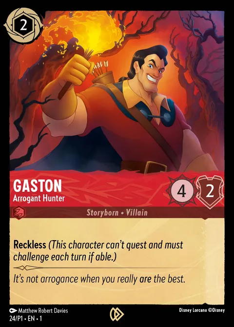 Gaston — Arrogant Hunter Disney Lorcana card