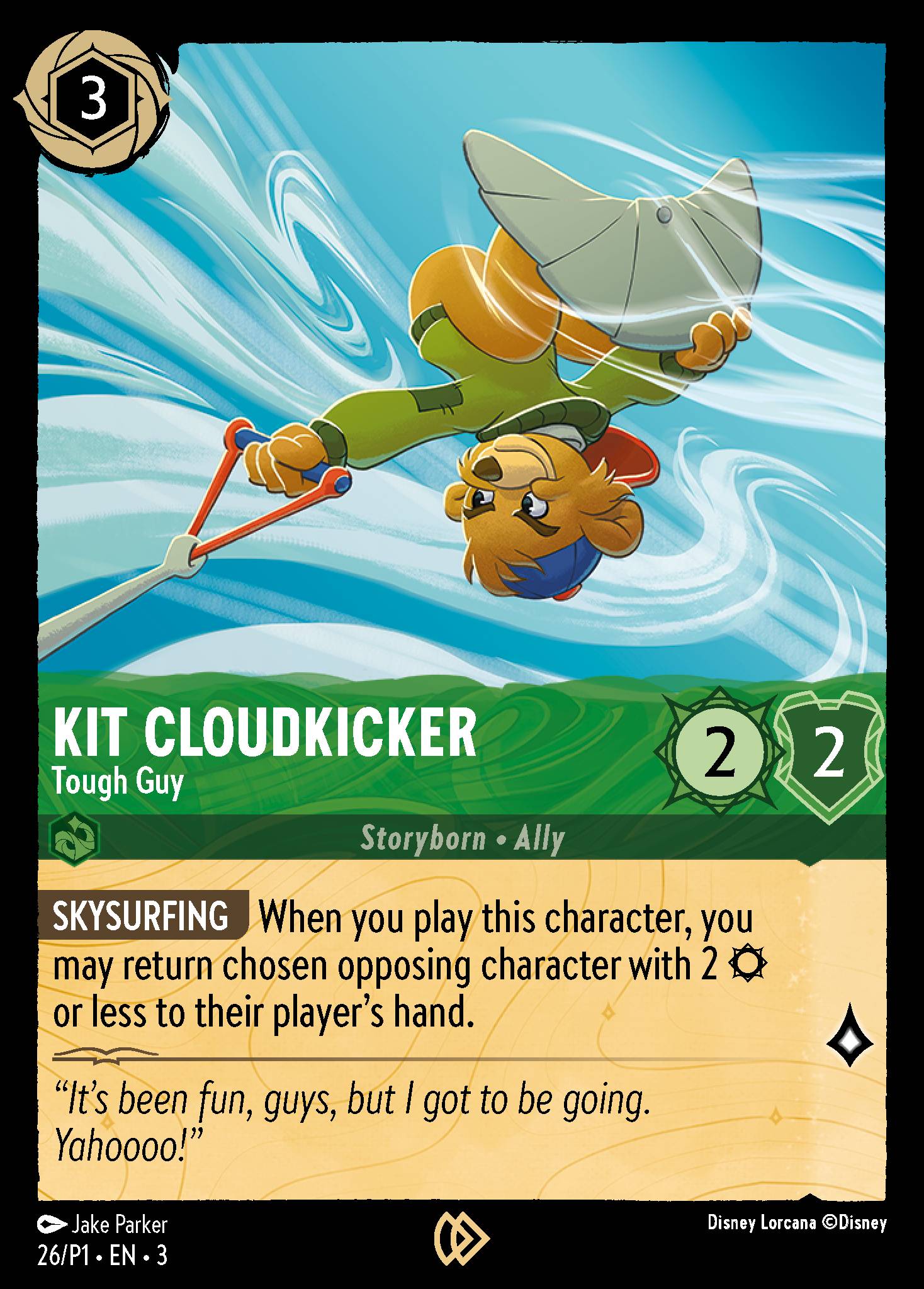 Kit Cloudkicker — Tough Guy Disney Lorcana card