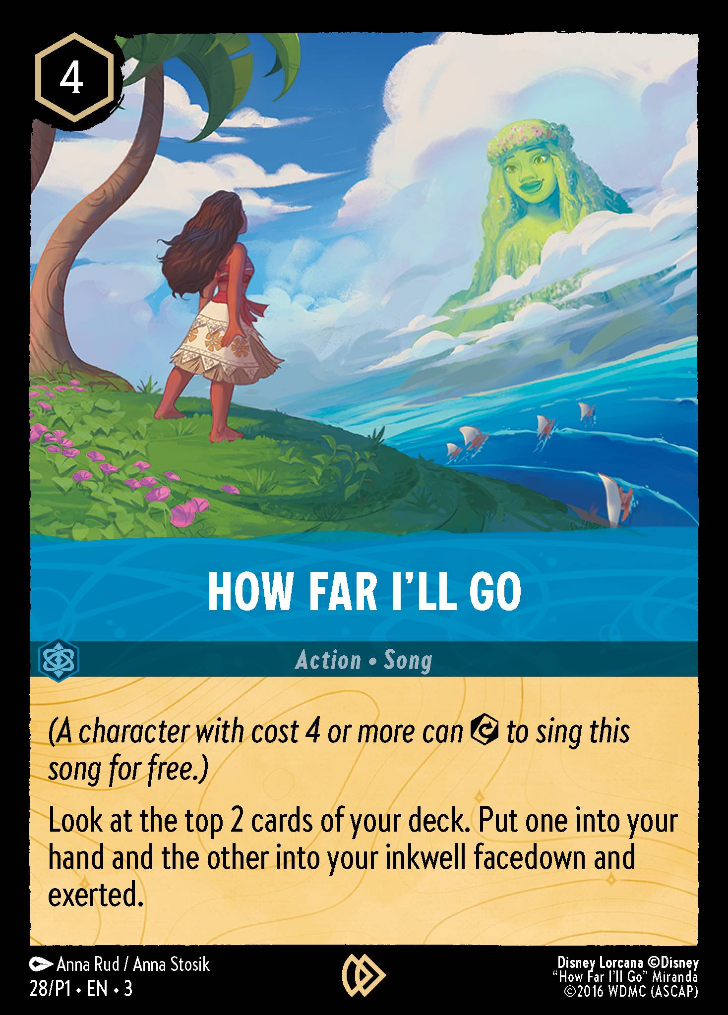 How Far I'll Go Disney Lorcana card