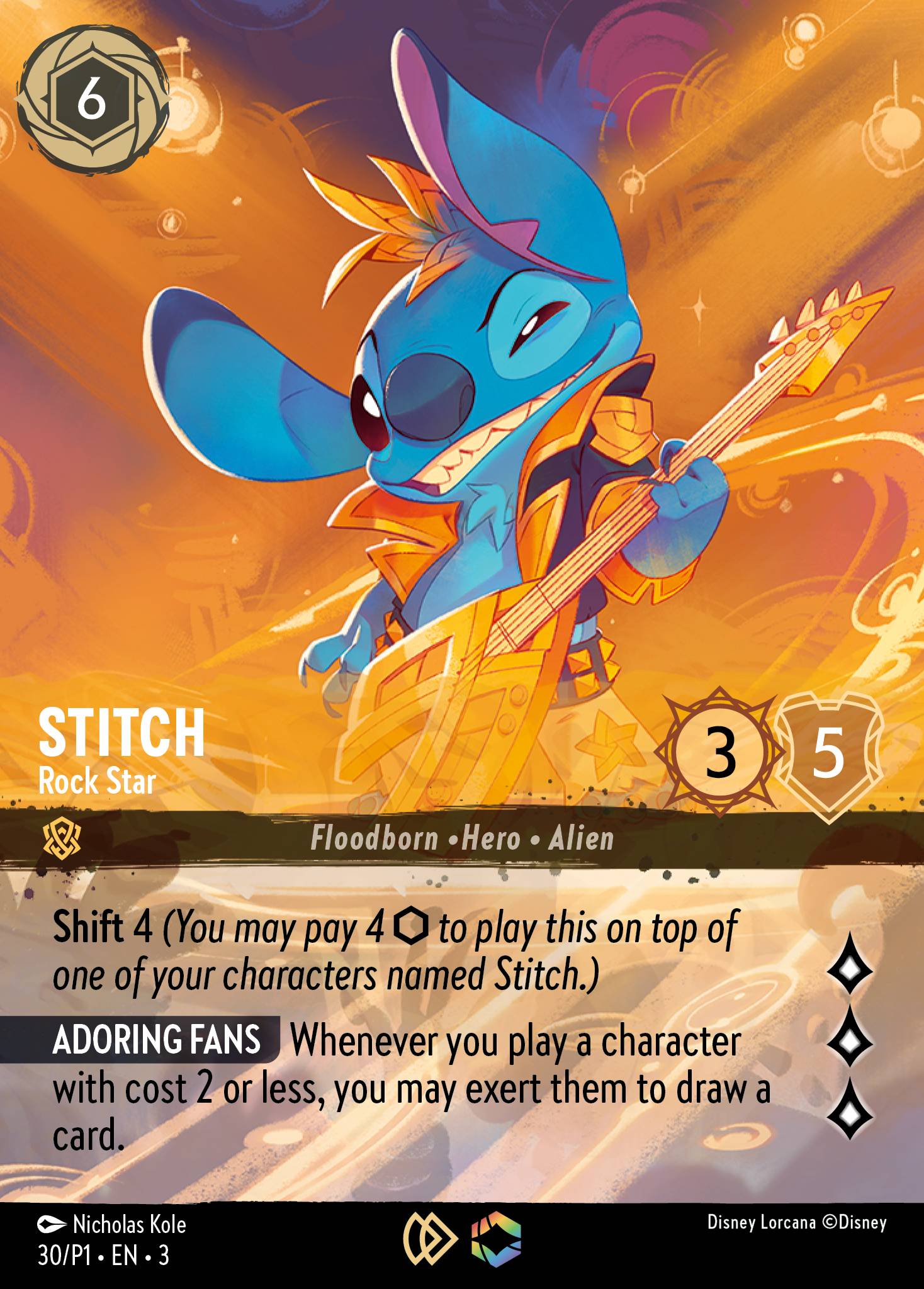 Stitch — Rock Star Disney Lorcana card