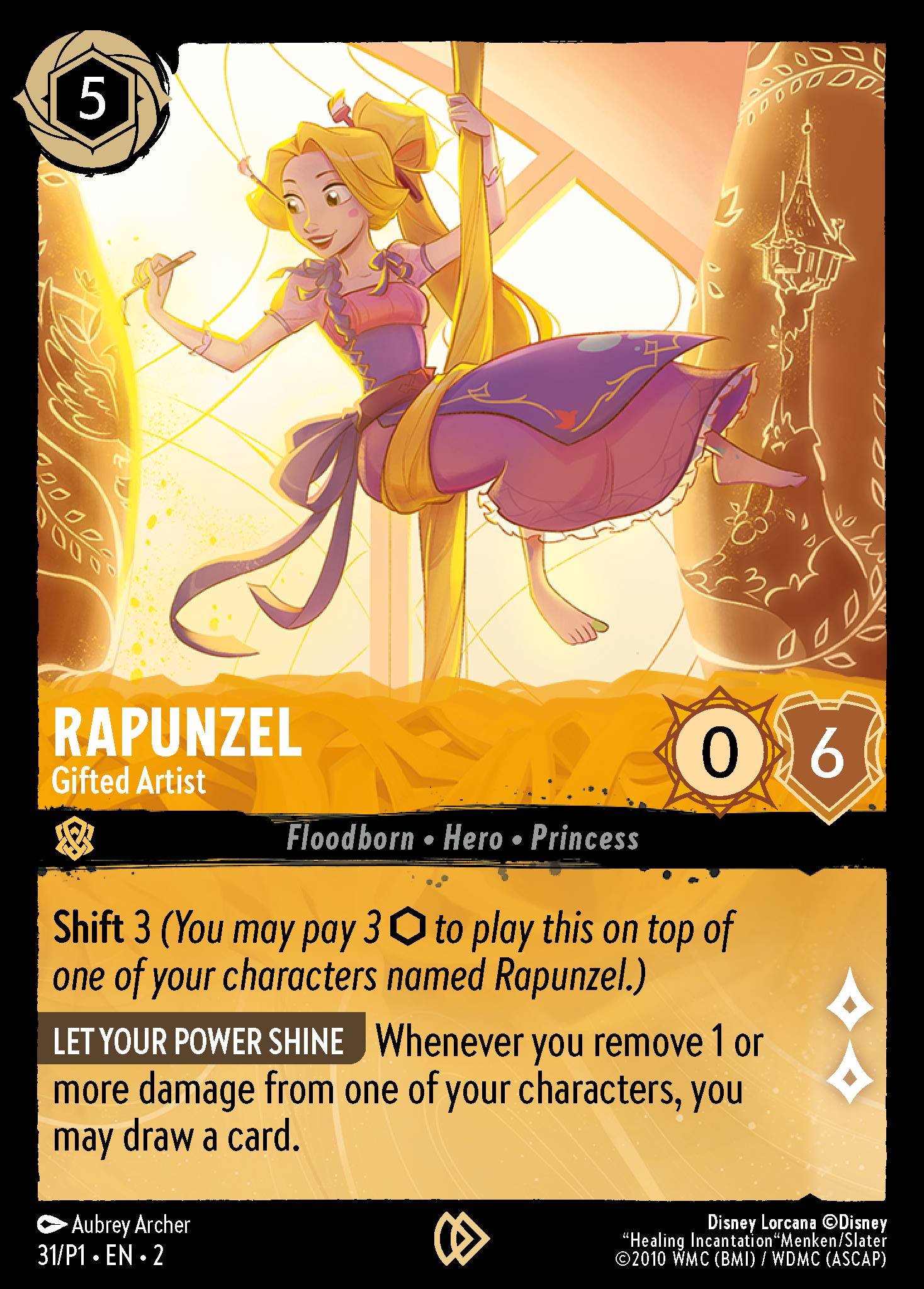 Rapunzel — Gifted Artist Disney Lorcana card