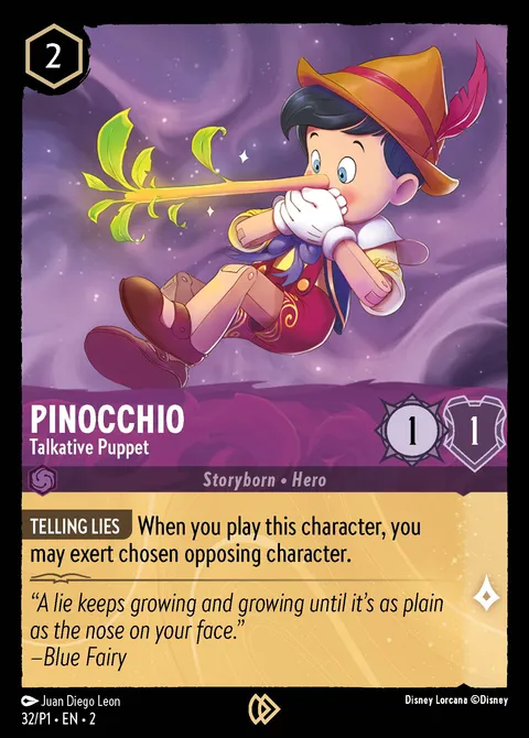 Pinocchio — Talkative Puppet Disney Lorcana card