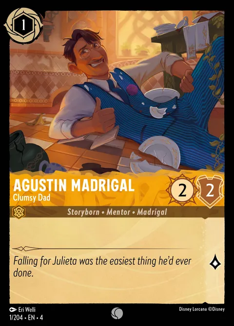 Agustin Madrigal — Clumsy Dad Disney Lorcana card