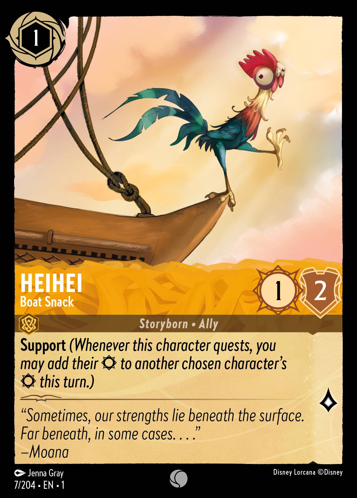 HeiHei — Boat Snack Disney Lorcana card