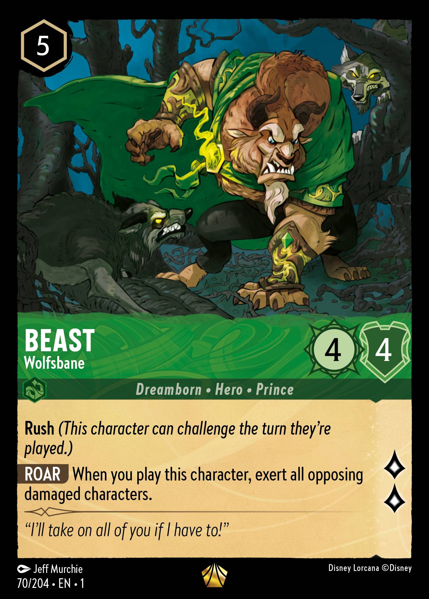 Beast — Wolfsbane Disney Lorcana card
