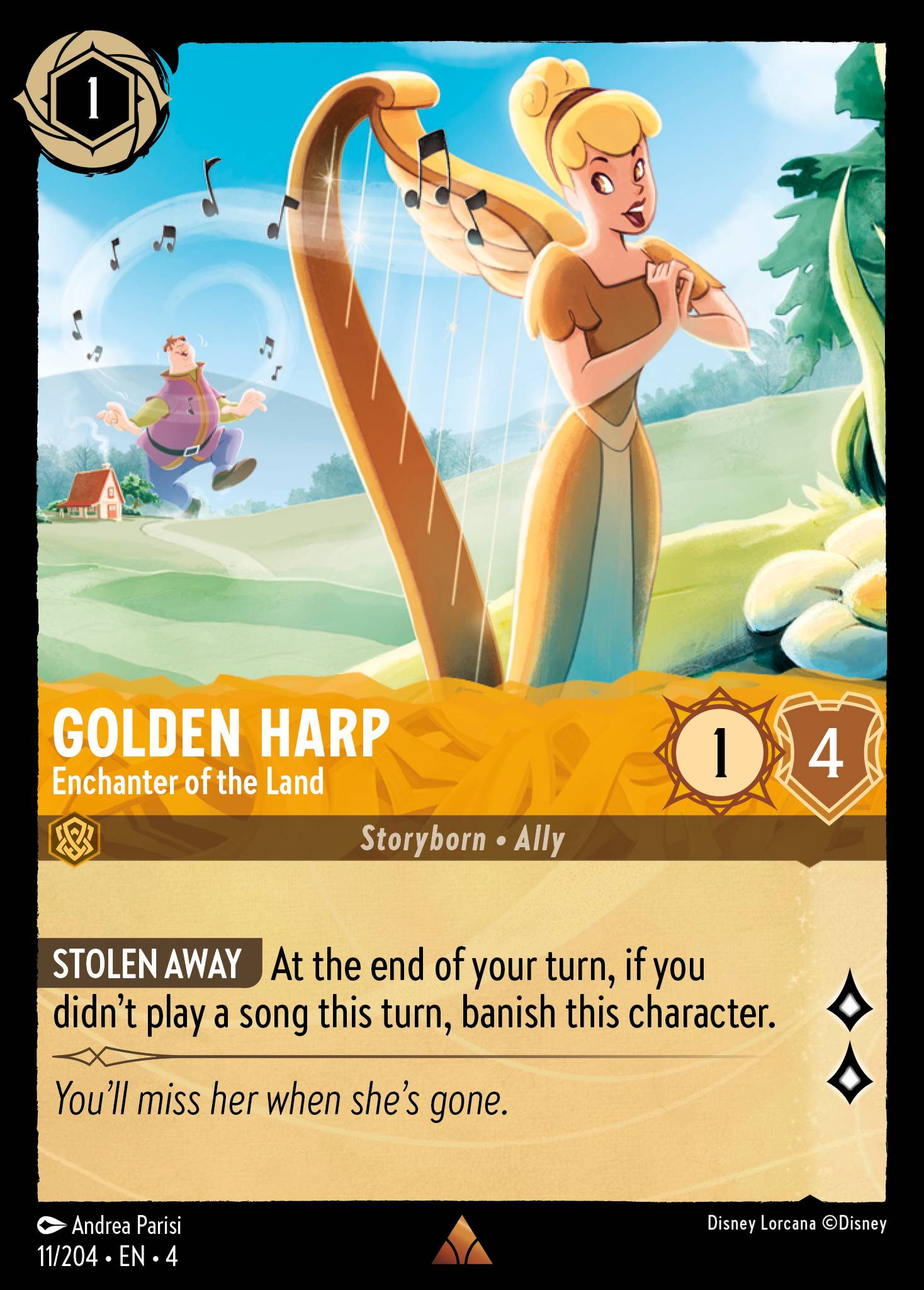Golden Harp — Enchanter of the Land Disney Lorcana card