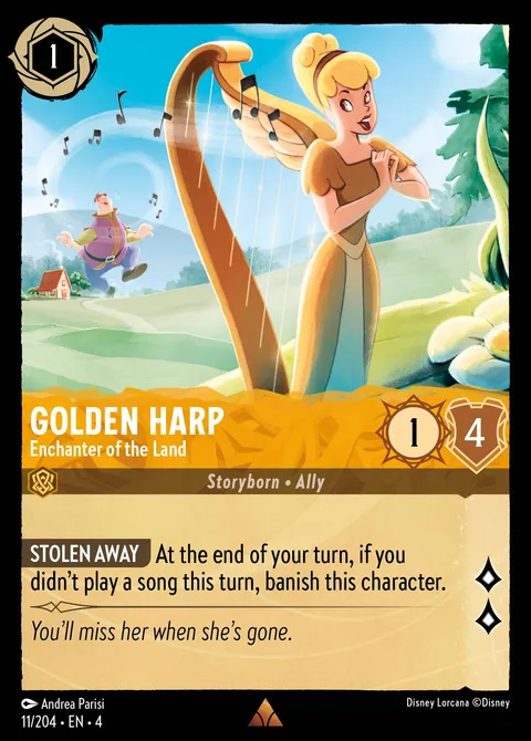 Golden Harp — Enchanter of the Land Disney Lorcana card