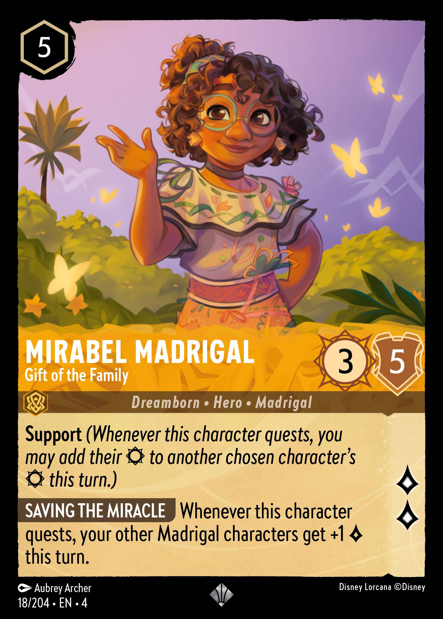 Mirabel Madrigal — Gift of the Family Disney Lorcana card
