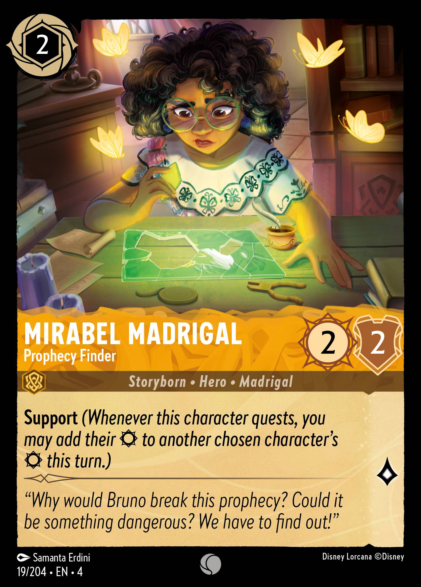 Mirabel Madrigal — Prophecy Finder Disney Lorcana card