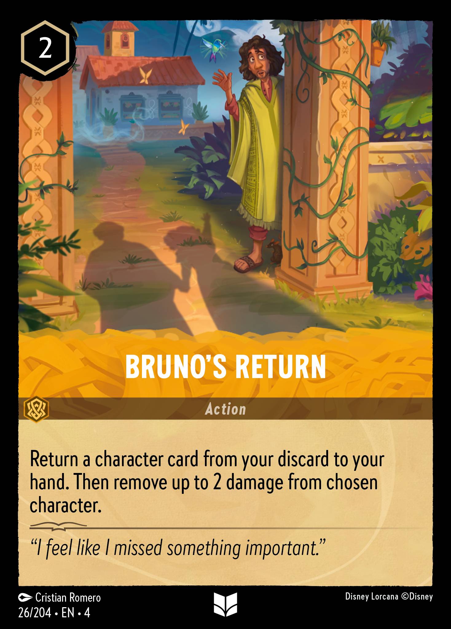 Bruno's Return Disney Lorcana card