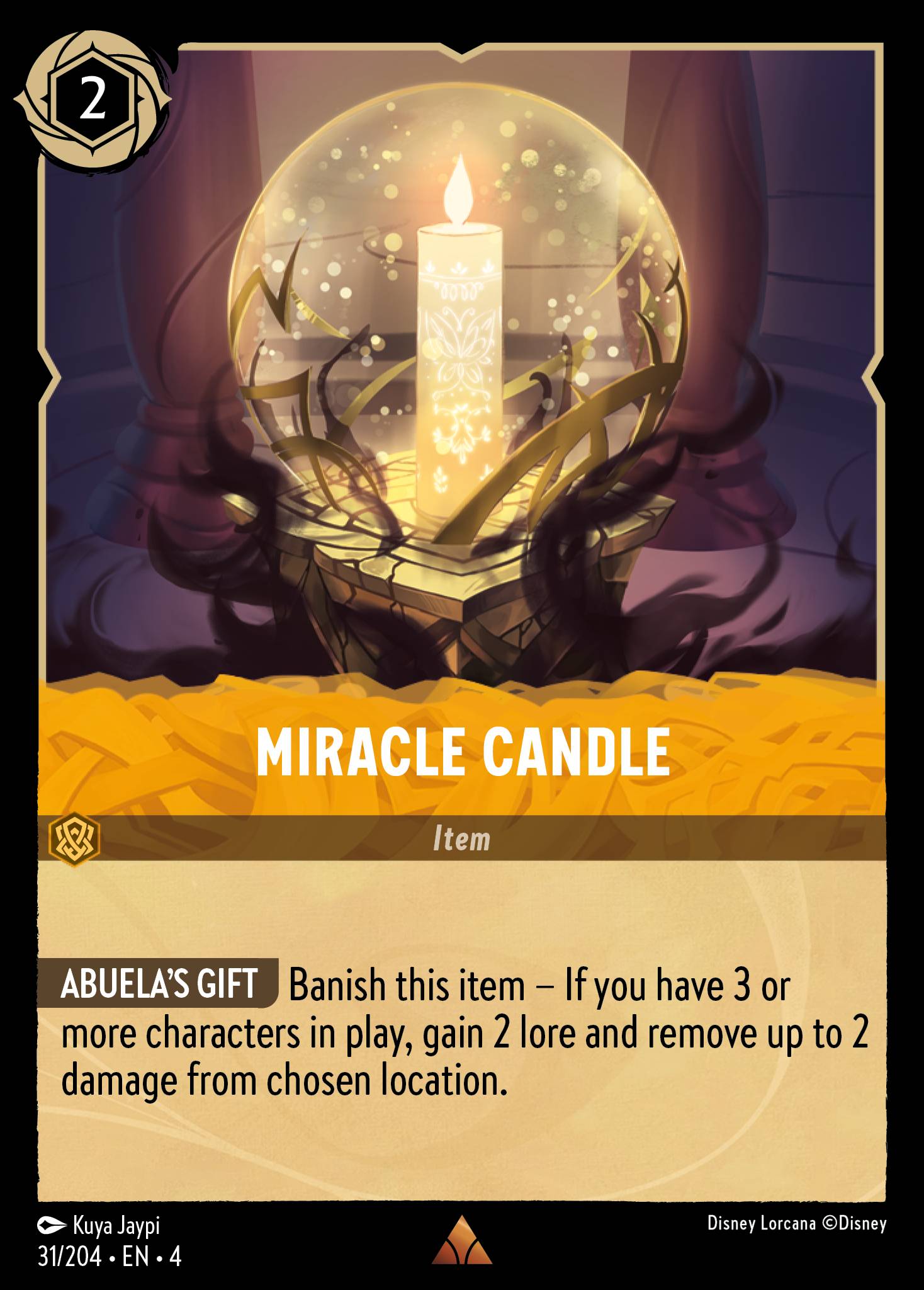 Miracle Candle Disney Lorcana card