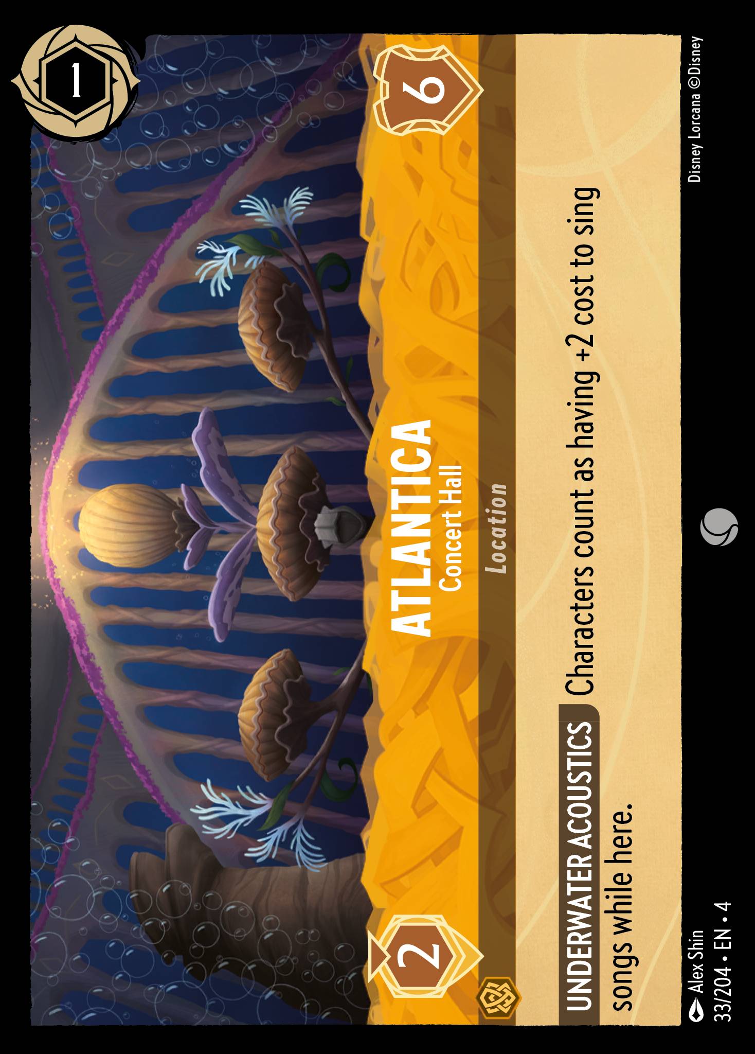 Atlantica — Concert Hall Disney Lorcana card