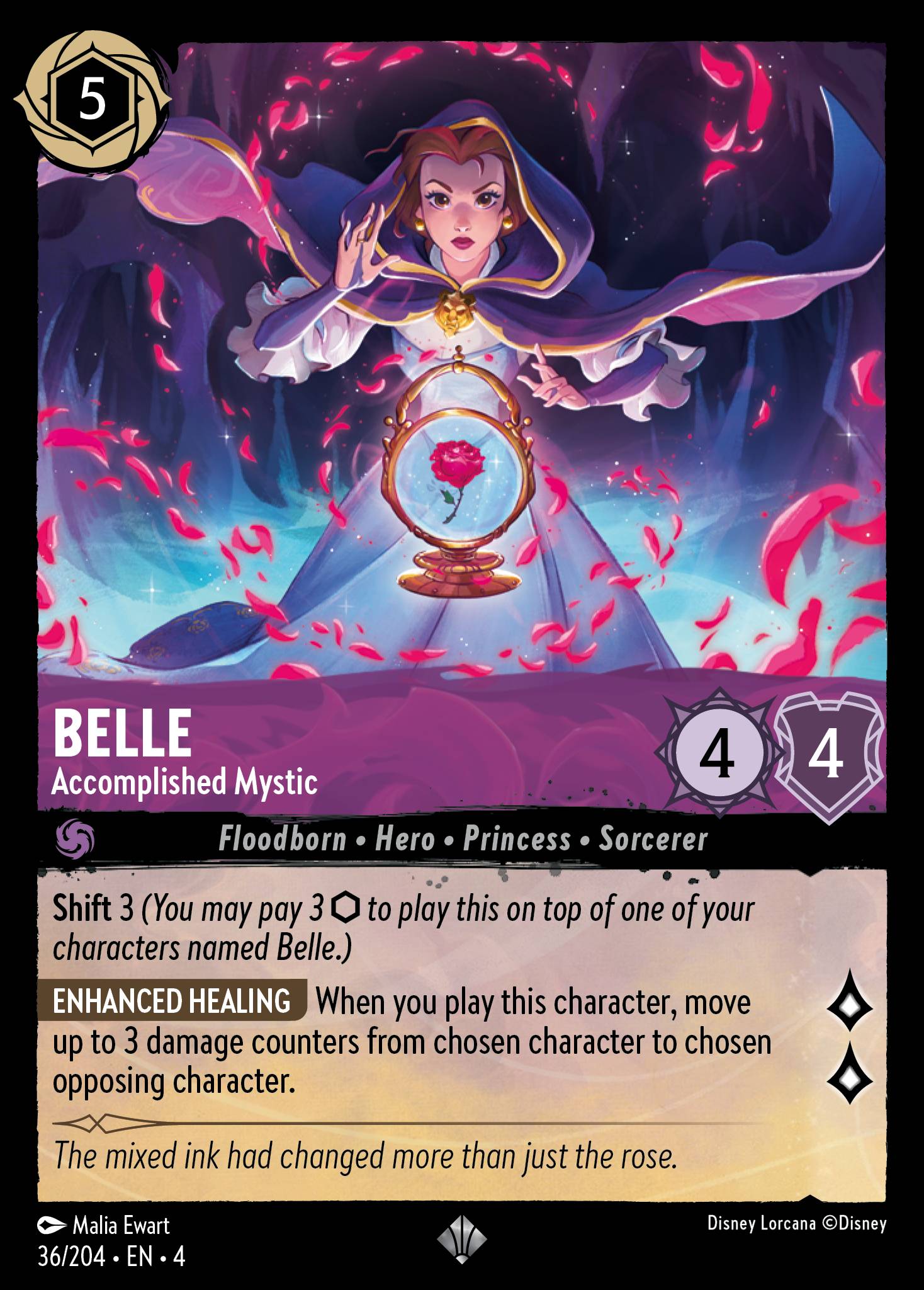 Belle — Accomplished Mystic Disney Lorcana card