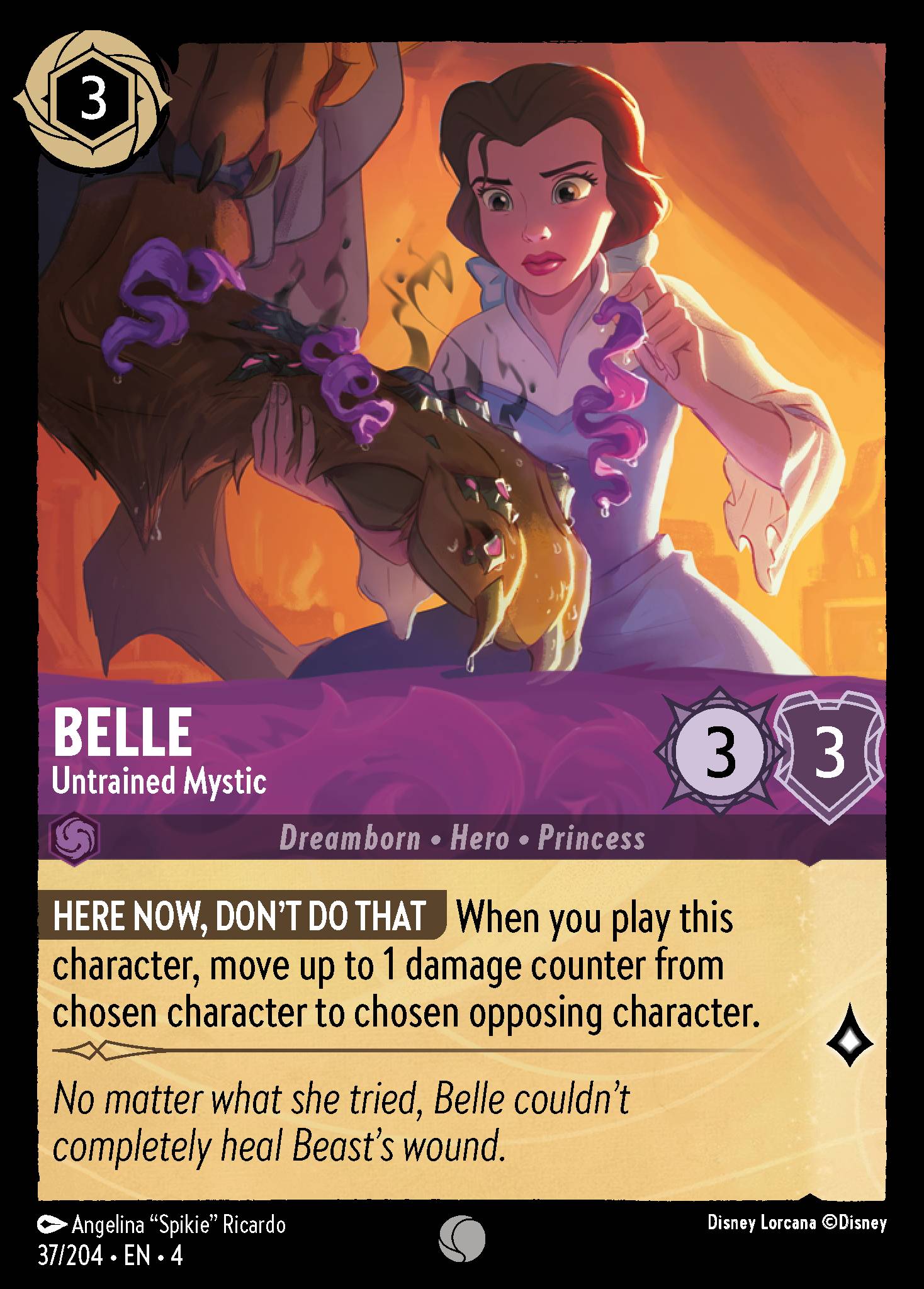 Belle — Untrained Mystic Disney Lorcana card