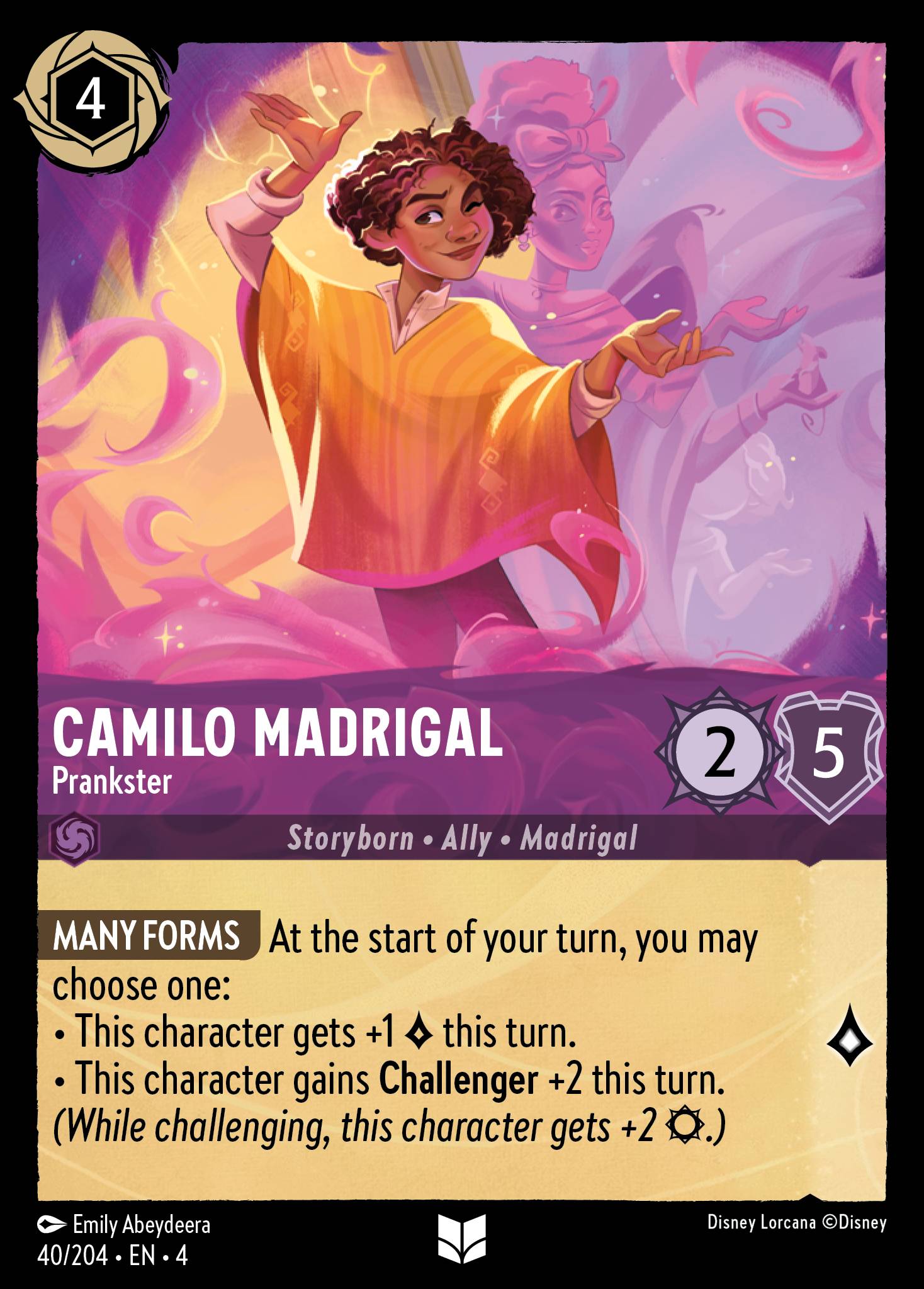 Camilo Madrigal — Prankster Disney Lorcana card