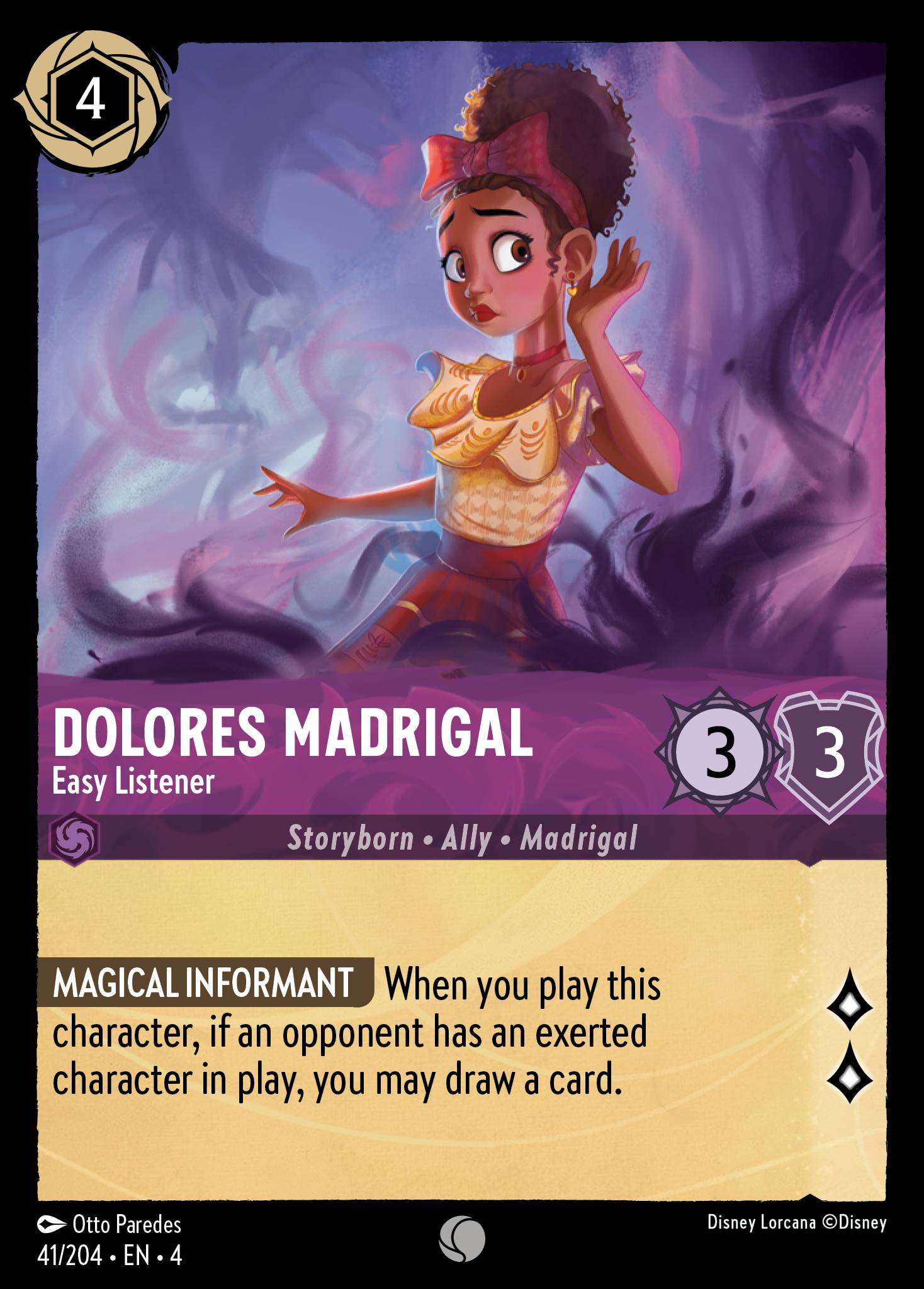 Dolores Madrigal — Easy Listener Disney Lorcana card