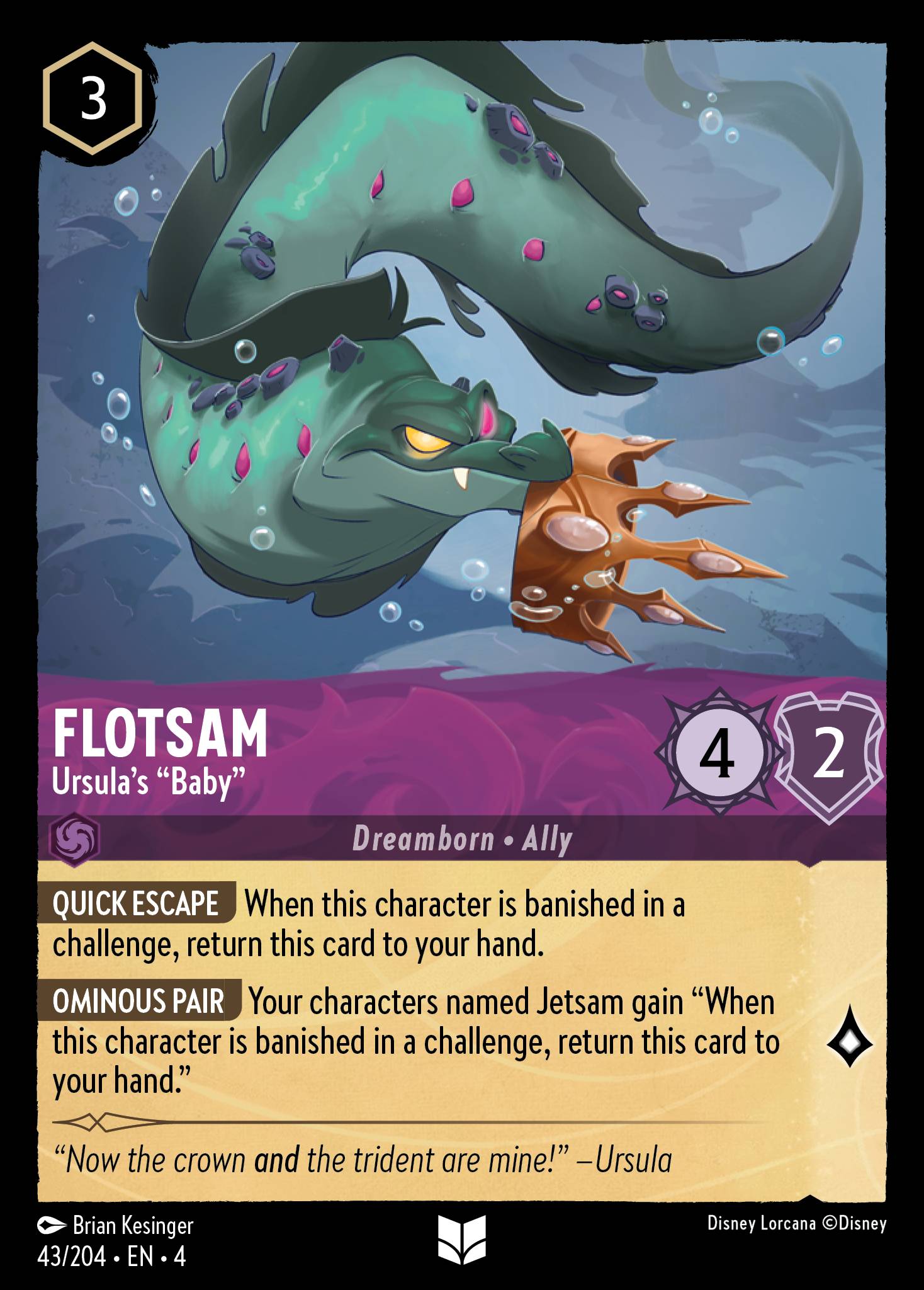 Flotsam — Ursula's "Baby" Disney Lorcana card