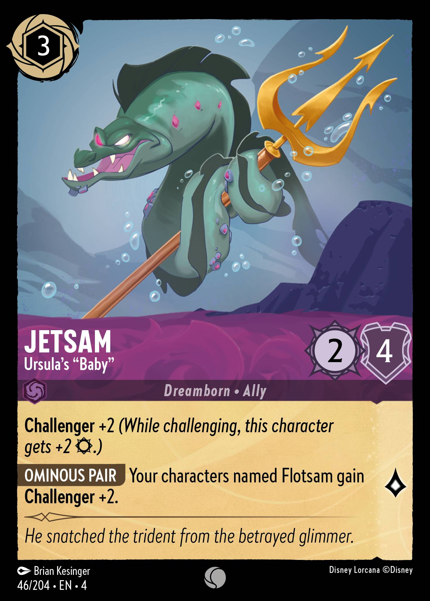 Jetsam — Ursula's "Baby" Disney Lorcana card